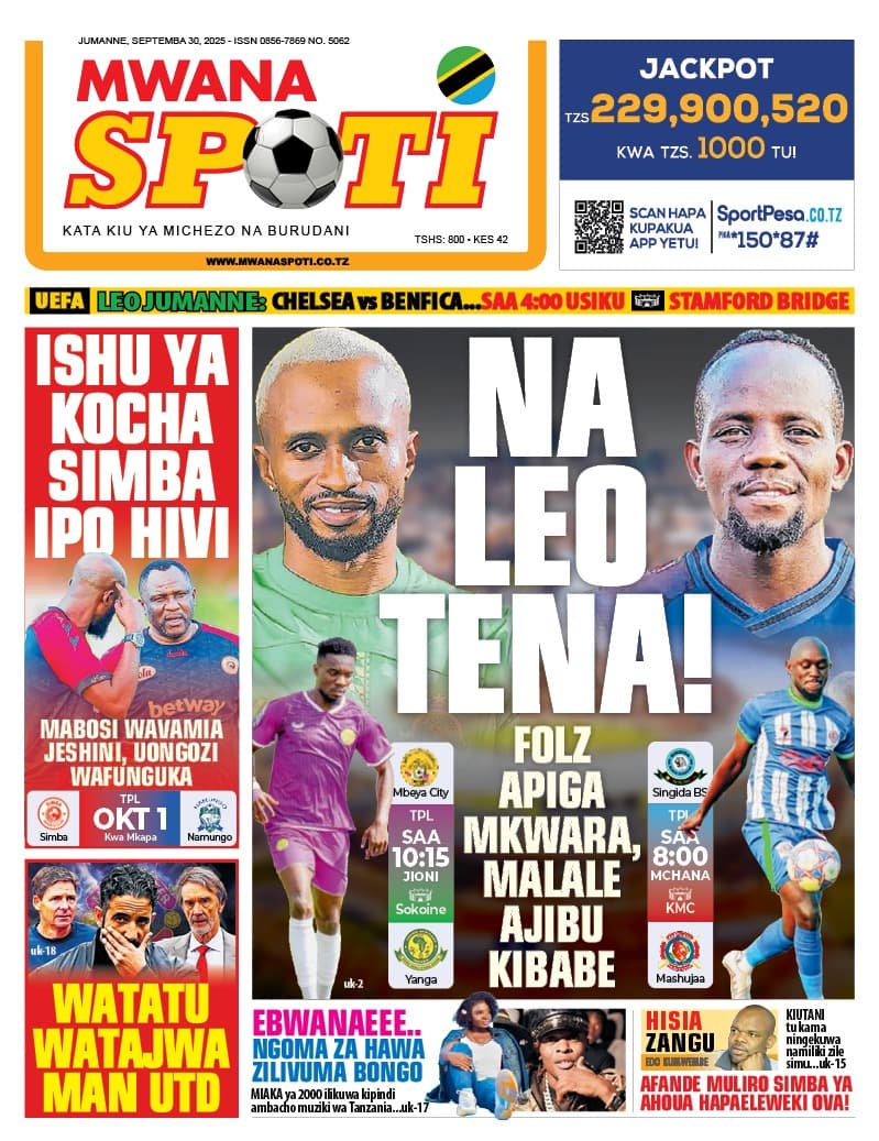 HAYA HAPA MAGAZETI YA LEO SEPTEMBA 30, 2025