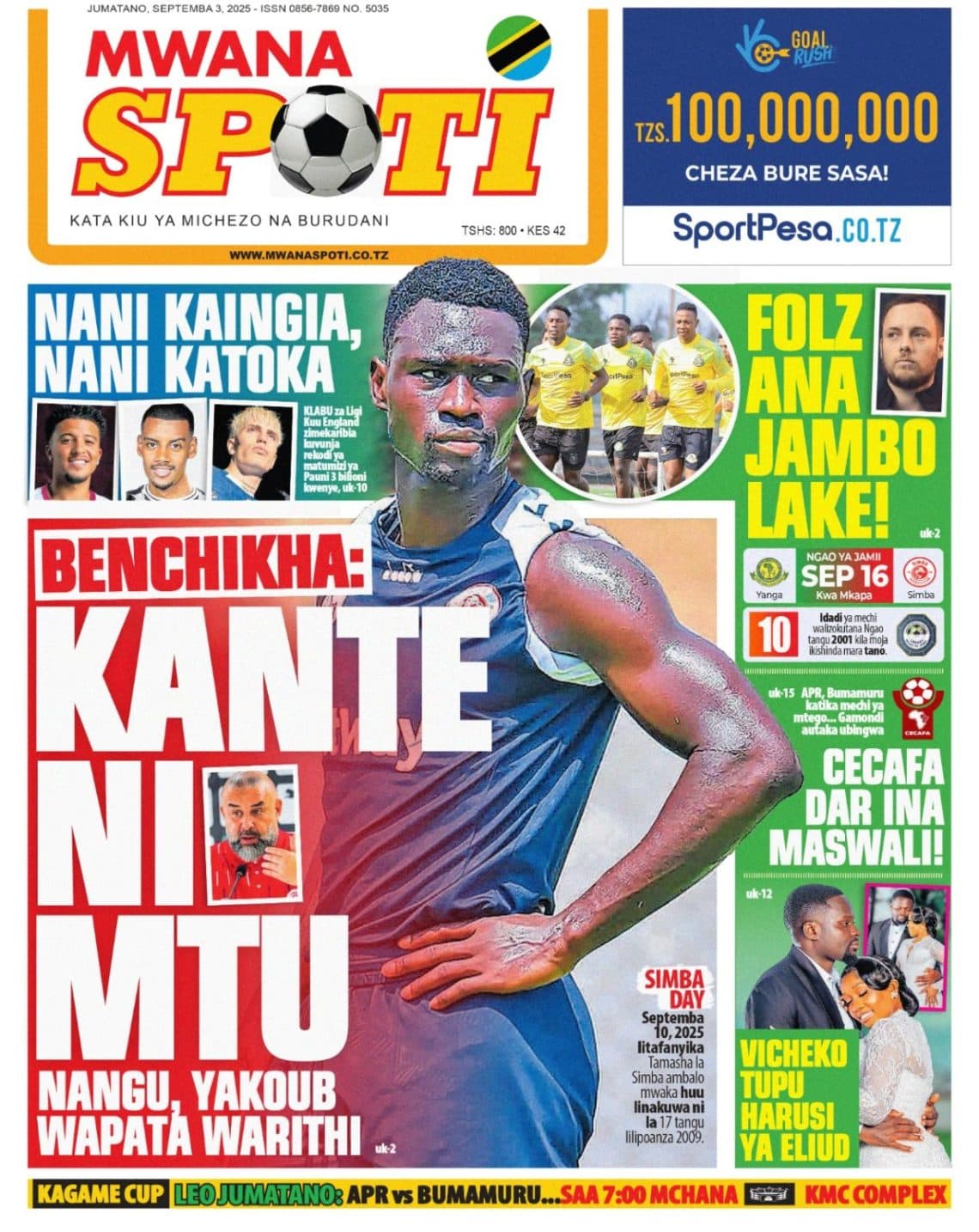 HAYA HAPA MAGAZETI YA LEO SEPTEMBA 3 2025