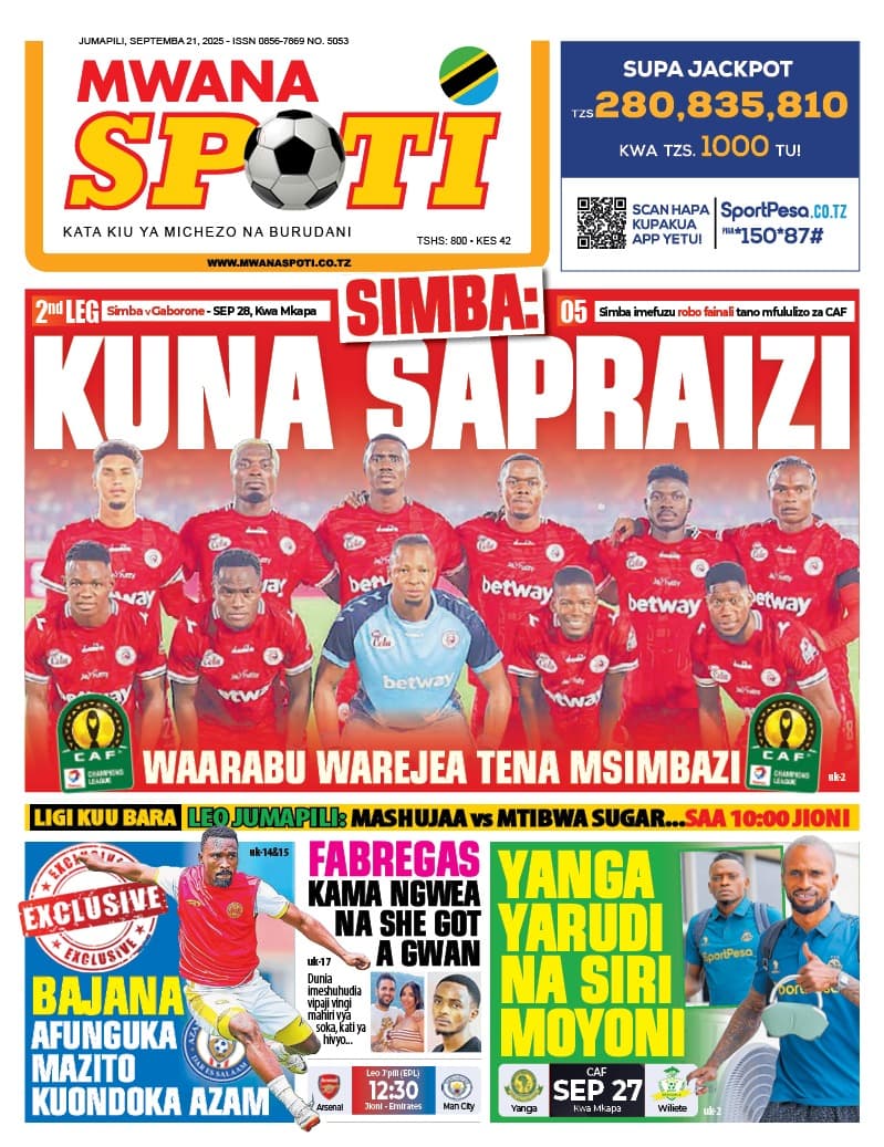 HAYA HAPA MAGAZETI YA LEO SEPTEMBA 21 2025