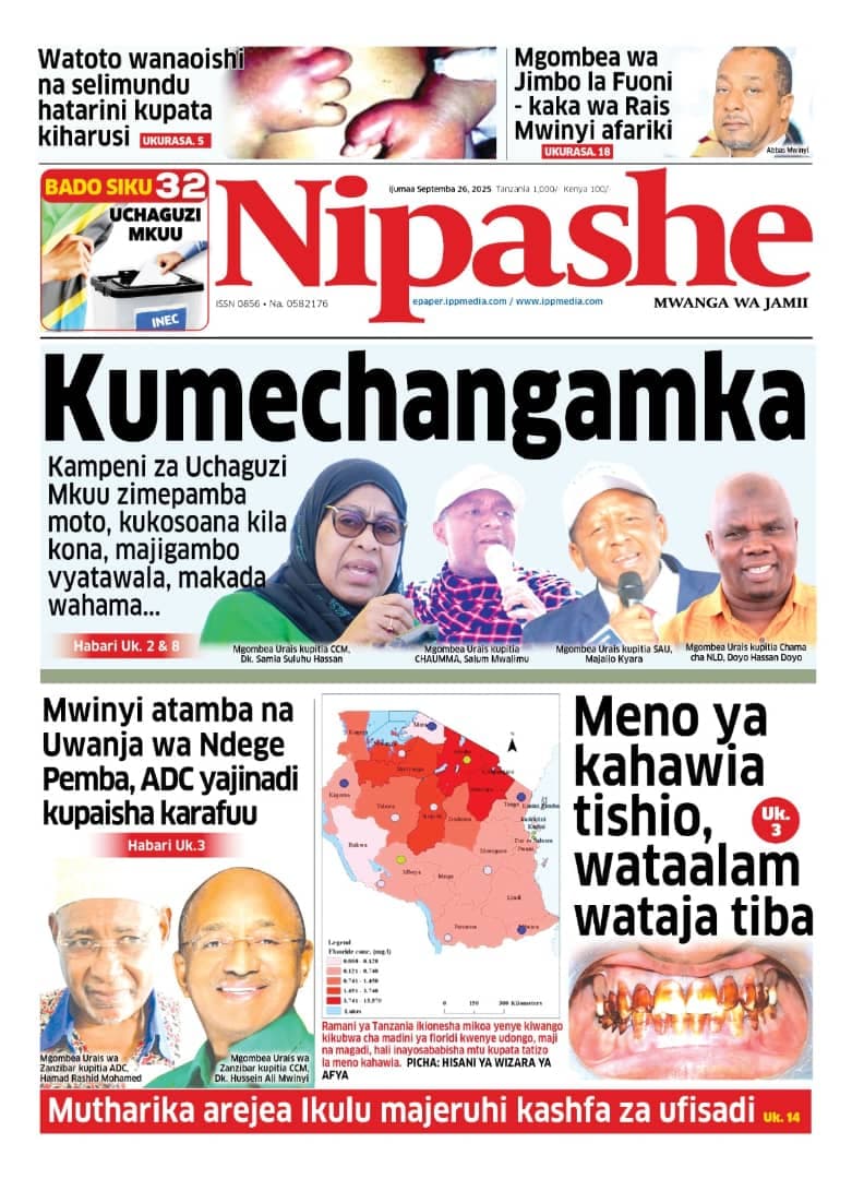 HAYA HAPA MAGAZETI YA LEO SEPTEMBA 26, 2025