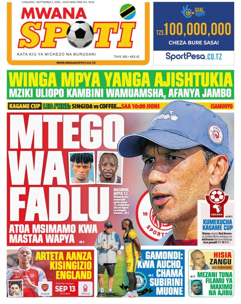 HAYA HAPA MAGAZETI YA LEO SEPTEMBA 2 2025