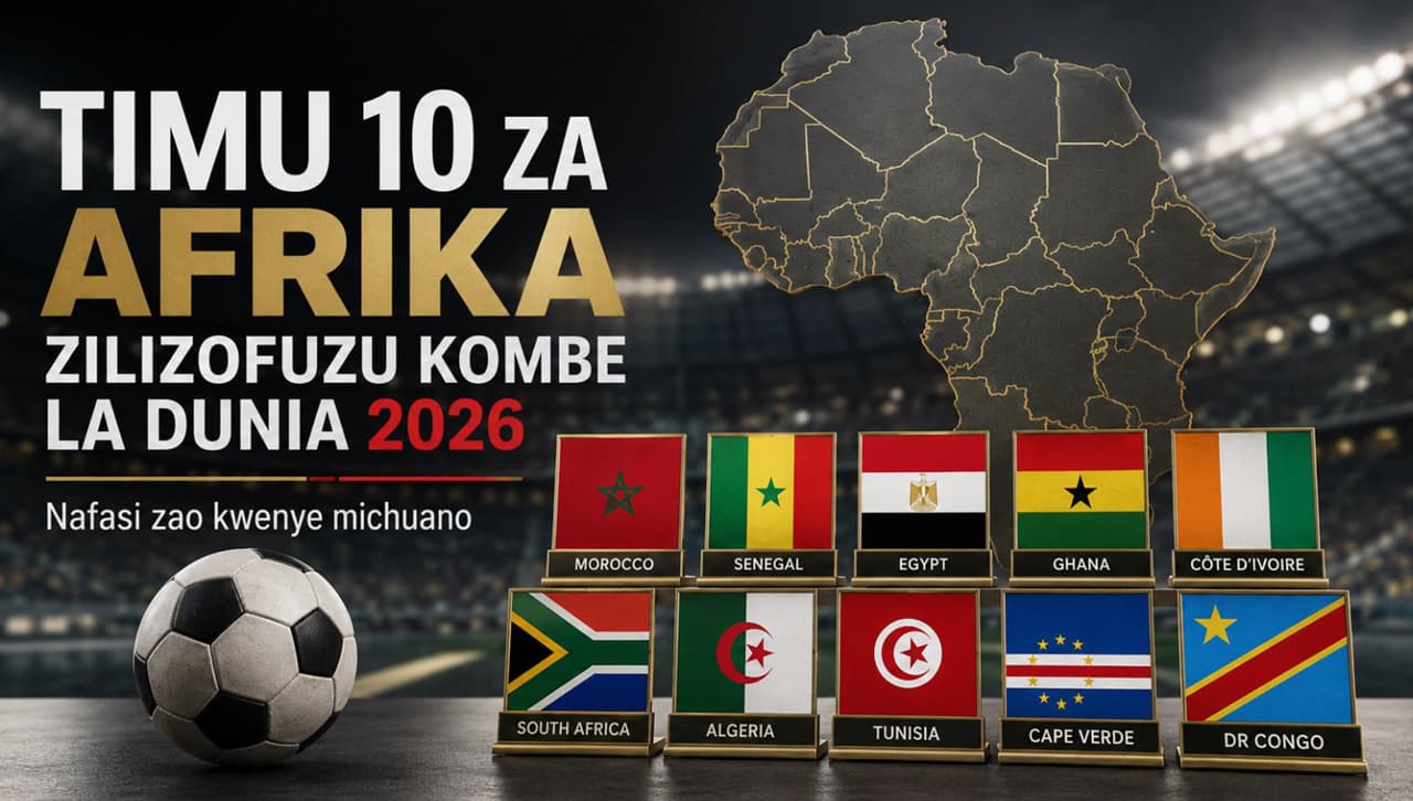Timu 10 za Afrika Zilizofuzu Kombe la Dunia 2026 na Nafasi Zao Kwenye Michuano