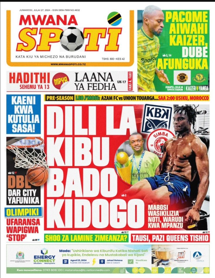 Magazeti ya Michezo Tanzania leo Ijumaa