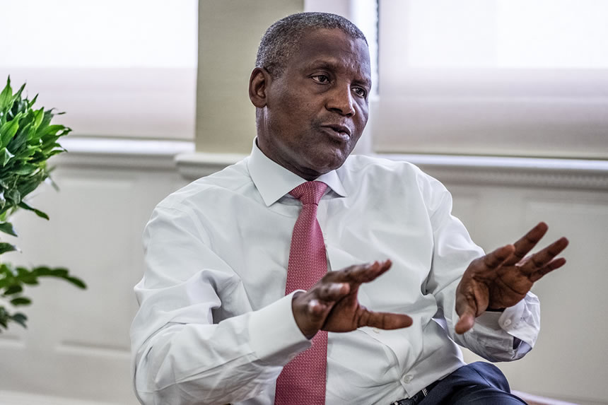 dangote anaishi nyumba ya kupanga