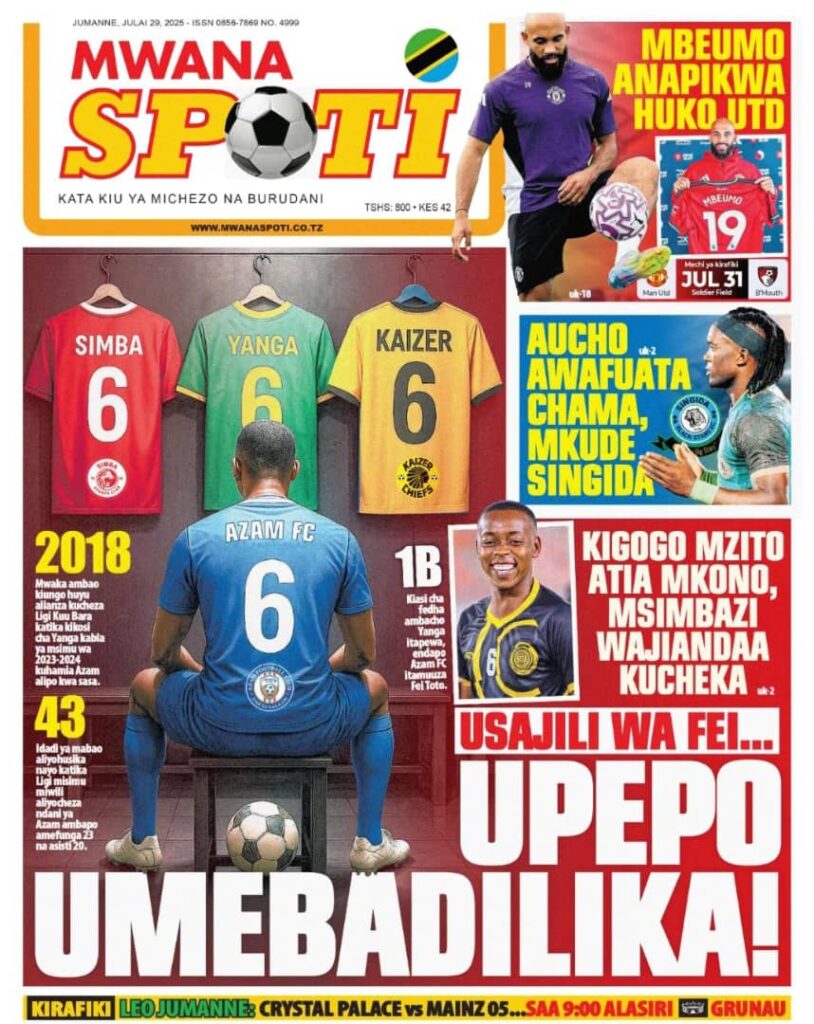 Magazeti ya michezo leo JUmanne