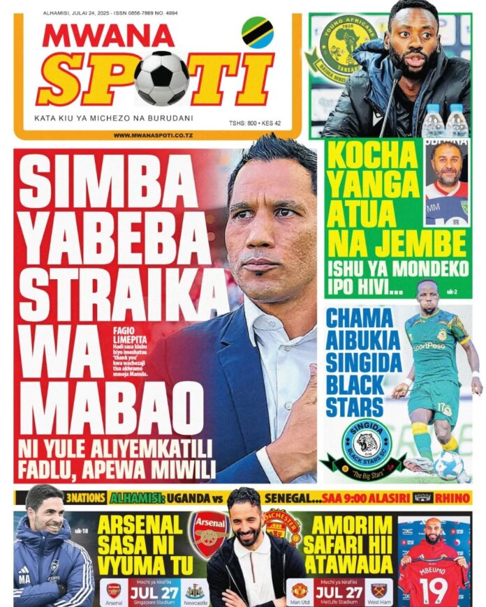 Magazeti ya michezo leo Alhamisi