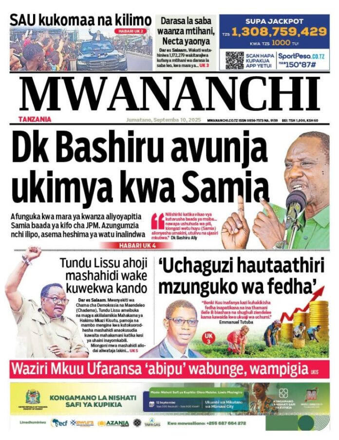 Magazeti ya leo septemba 10 2025
