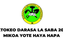 Mikoa Yote Matokeo Ya Darasa La Saba 2025/2026 – NECTA Standard Seven Results (PSLE) Mikoa Yote Matokeo Ya Darasa La Saba 2025/2026