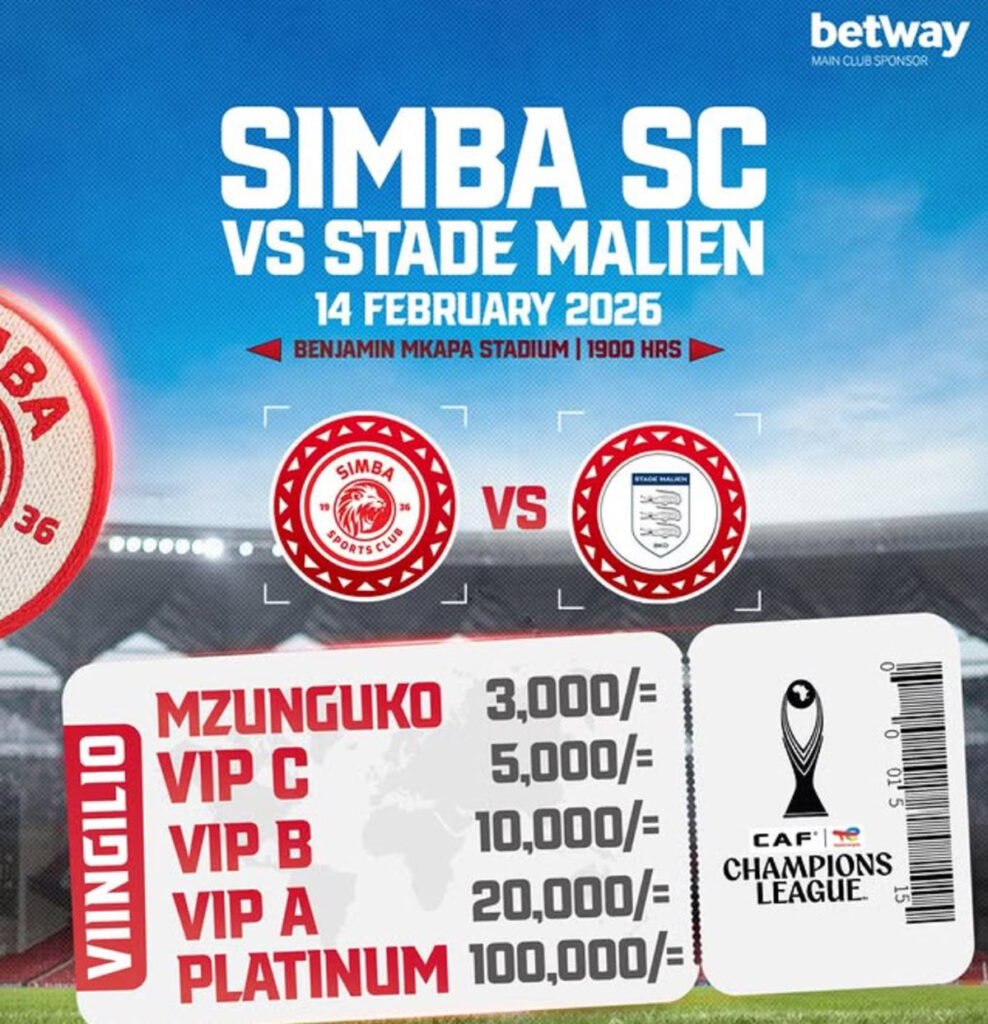 Viingilio vya Mechi ya Simba vs Stade Malien 14/02/2026